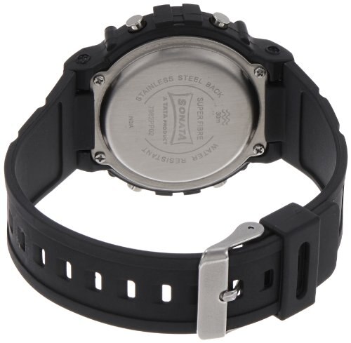 Sonata Digital Grey Dial Men's Watch - NG7982PP02J